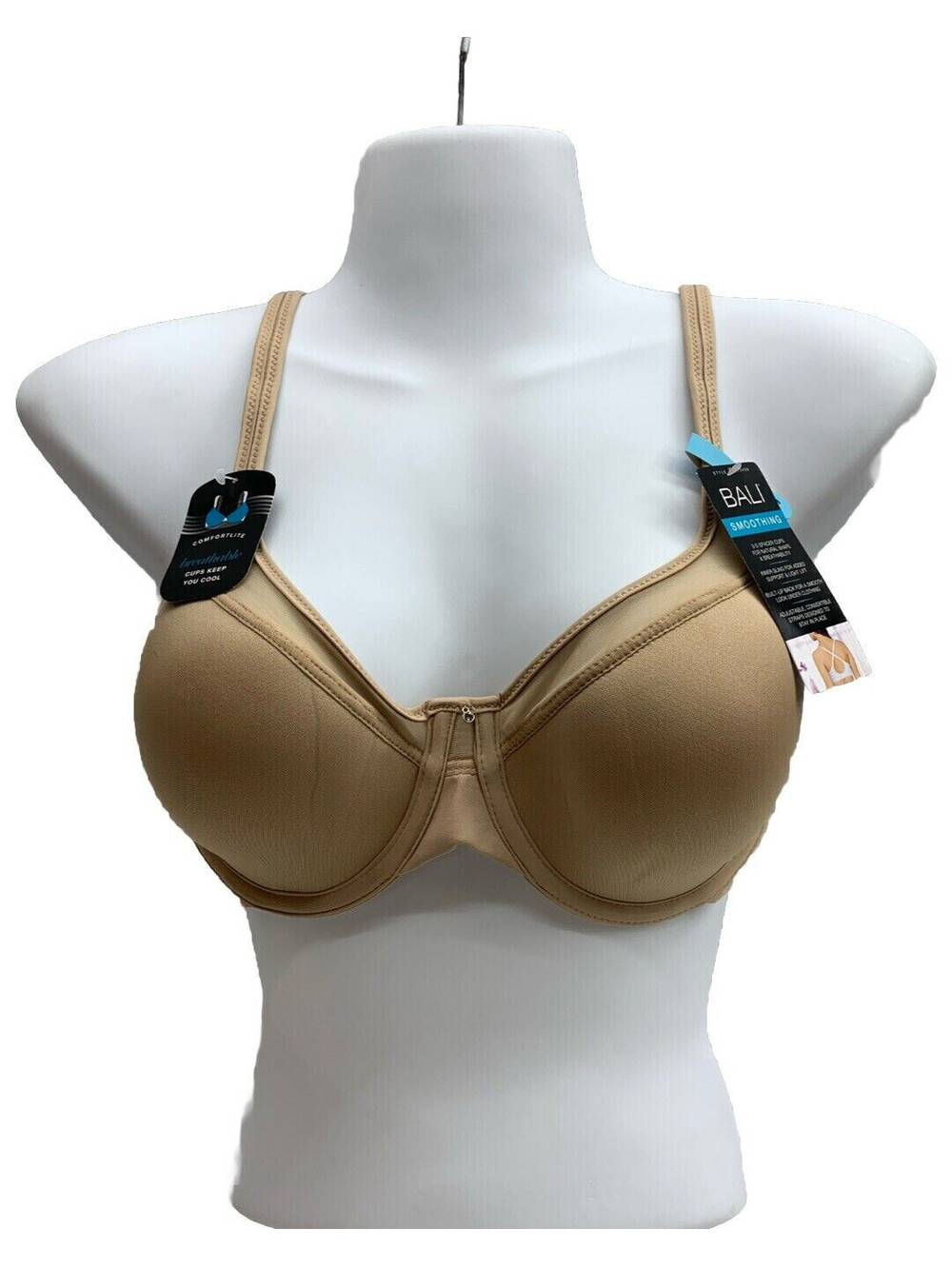 Bali DF3439 Women's One Smooth U Ultra Neckline Underwire Bra Nude Size 34C